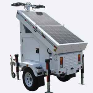 Heavy duty mobile security tower with solar panels and CCTV monitoring in Lephalale Limpopo