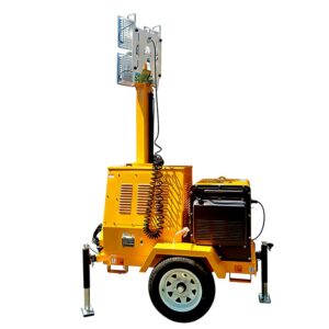 Hand crank diesel lighting tower for construction in Klerksdorp